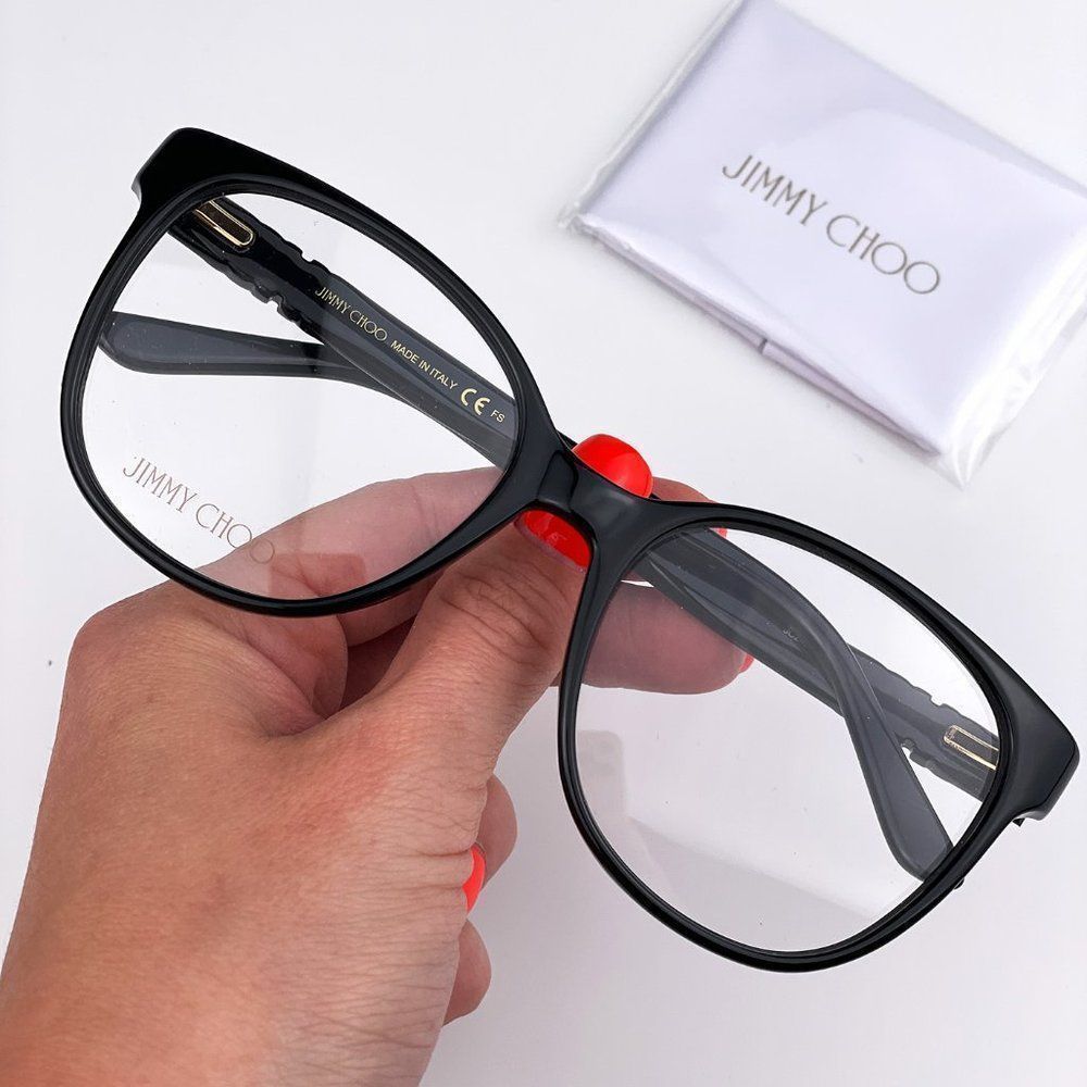 🔥  Jimmy Choo JC242 807 Eyeglasses Black Square Women
